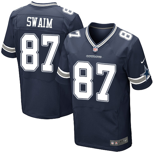 Men's Elite Geoff Swaim Nike Jersey Navy Blue Home - #87 NFL Dallas Cowboys